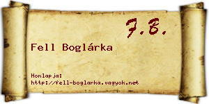 Fell Boglárka névjegykártya